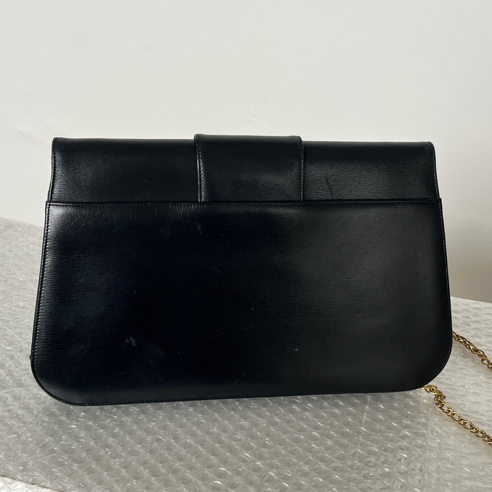 Cartier Inky Blue Leather Flap Bag Purse / Clutch - Picture 2 of 16